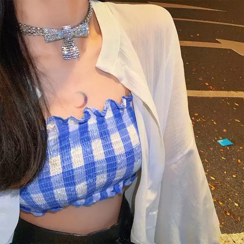 Women Cute Bowknot Crystal Choker